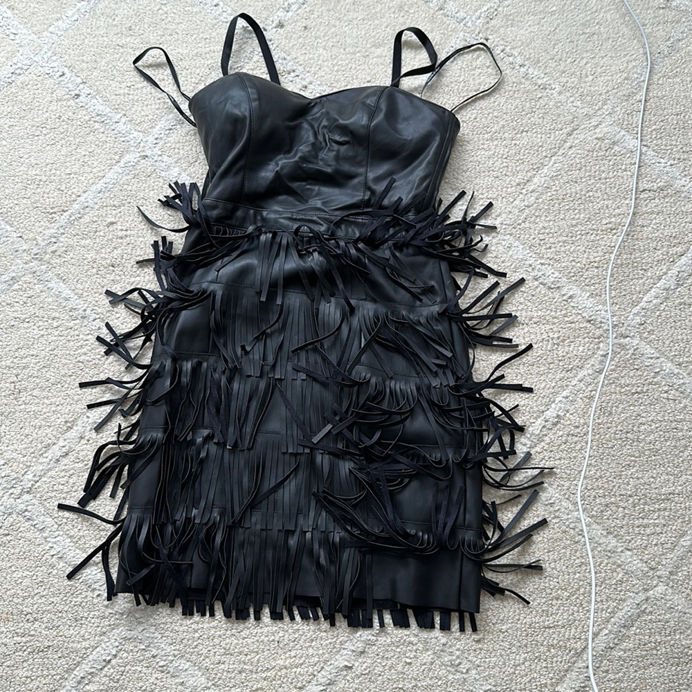 Vegan leather mini dress from Guess